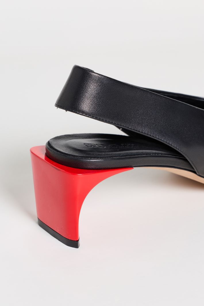 Leather slingbacks - BLACK - Intrend - 4