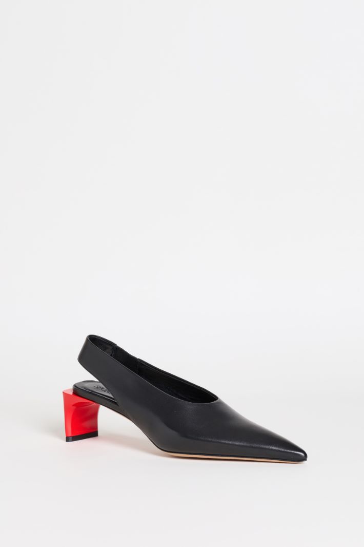 Slingback en cuir - NOIR - Intrend - 2