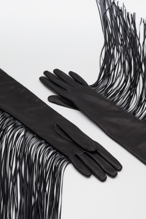 Long Fringed Gloves - Intrend