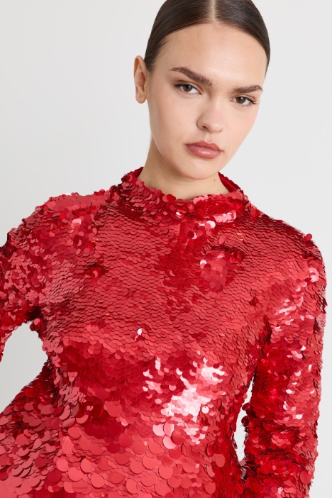 Abito corto con paillettes