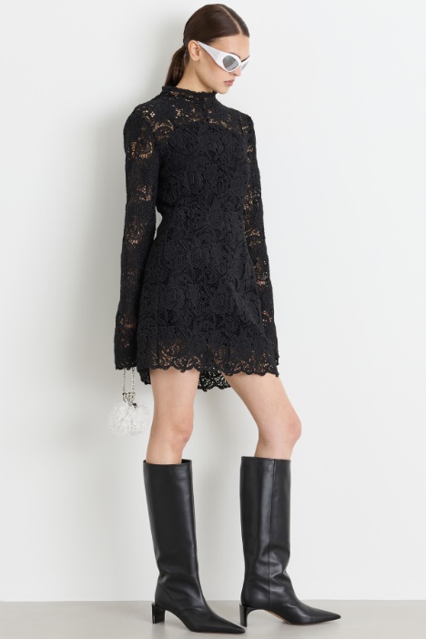 Short floral macramé dress - Intrend