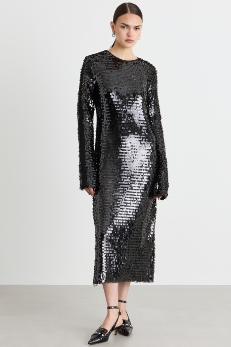 Abito in jersey con paillettes