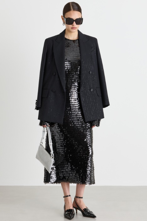 Sequinned jersey dress - Intrend