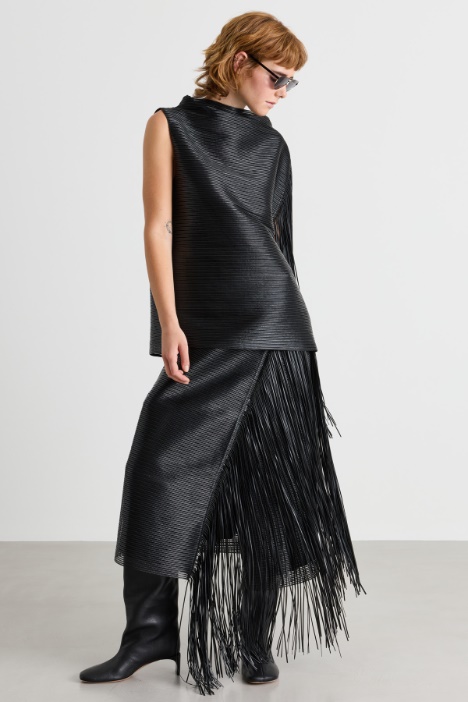 Fringed midi skirt - Intrend