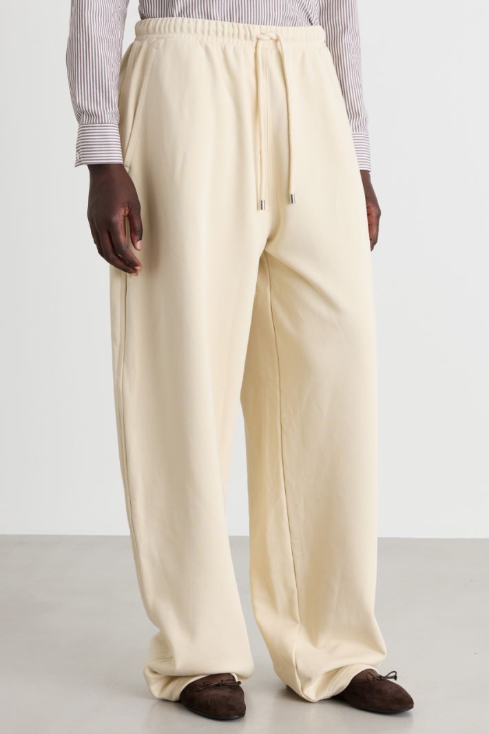 Lightweight fleece trousers - WHITE - Intrend - 2