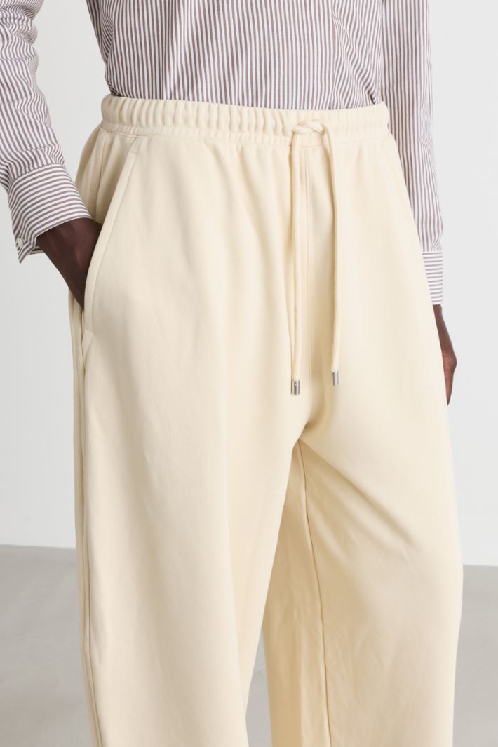 Lightweight fleece trousers - WHITE - Intrend - 3