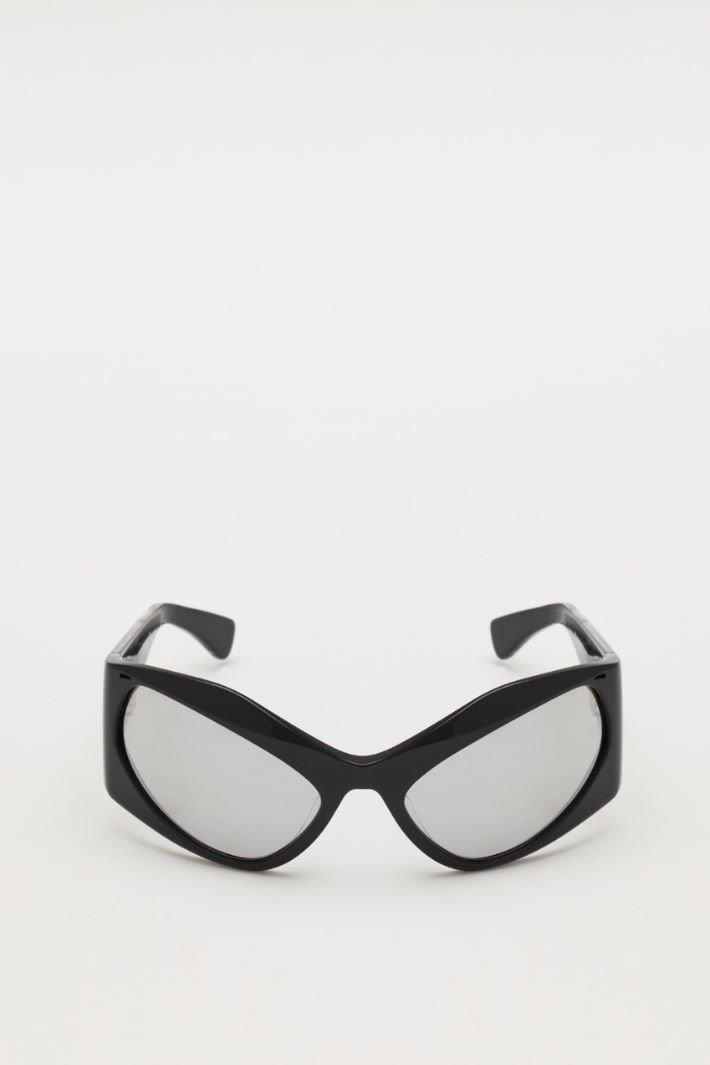 Oversized geometric sunglasses - BLACK - Intrend