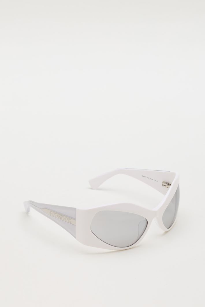 Oversized geometric sunglasses - WHITE - Intrend - 2
