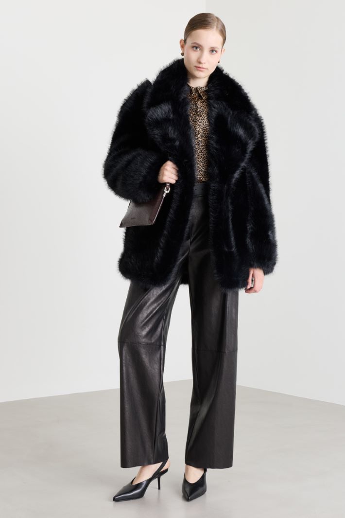 Belted coat - BLACK - Intrend