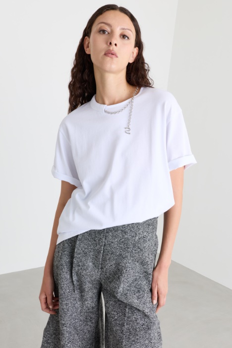 Jewel Neck T-Shirt - Intrend