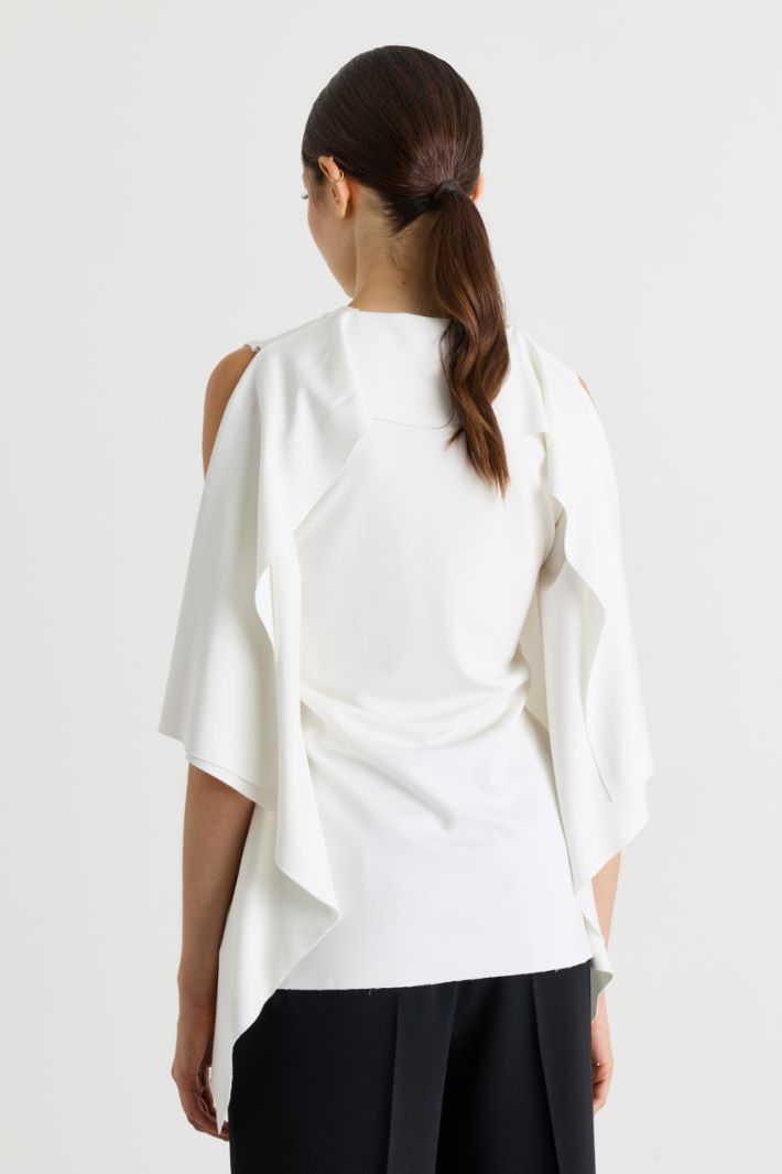 Top con volantes laterales - BLANCO - Intrend - 4