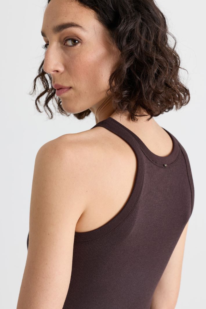 Canotta in maglia - MARRONE - Intrend - 3