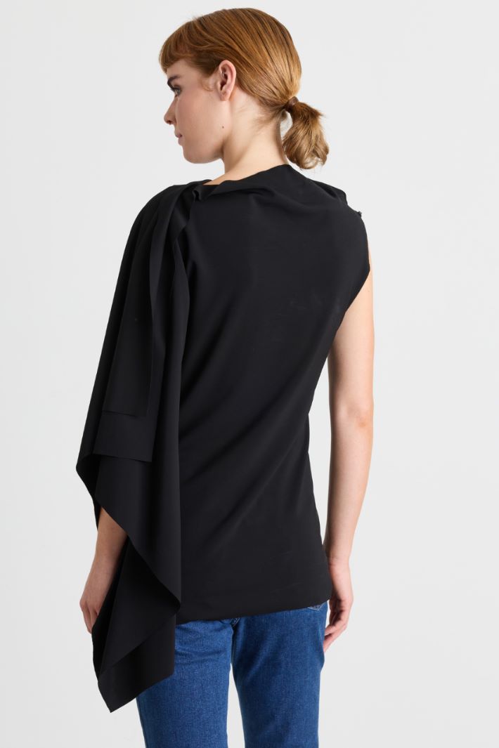Top asimmetrico in jersey - NERO - Intrend - 4