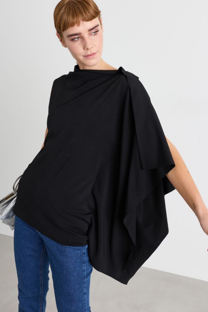 Top asimmetrico in jersey - NERO - Intrend - 3