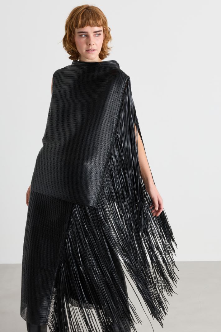 Tunica in tulle ricamato - NERO - Intrend - 2