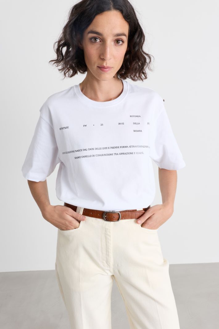 Printed Jersey T-shirt - WHITE - Intrend - 2