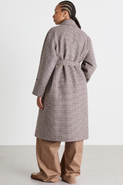 Cappotto reversibile in double di misto lana