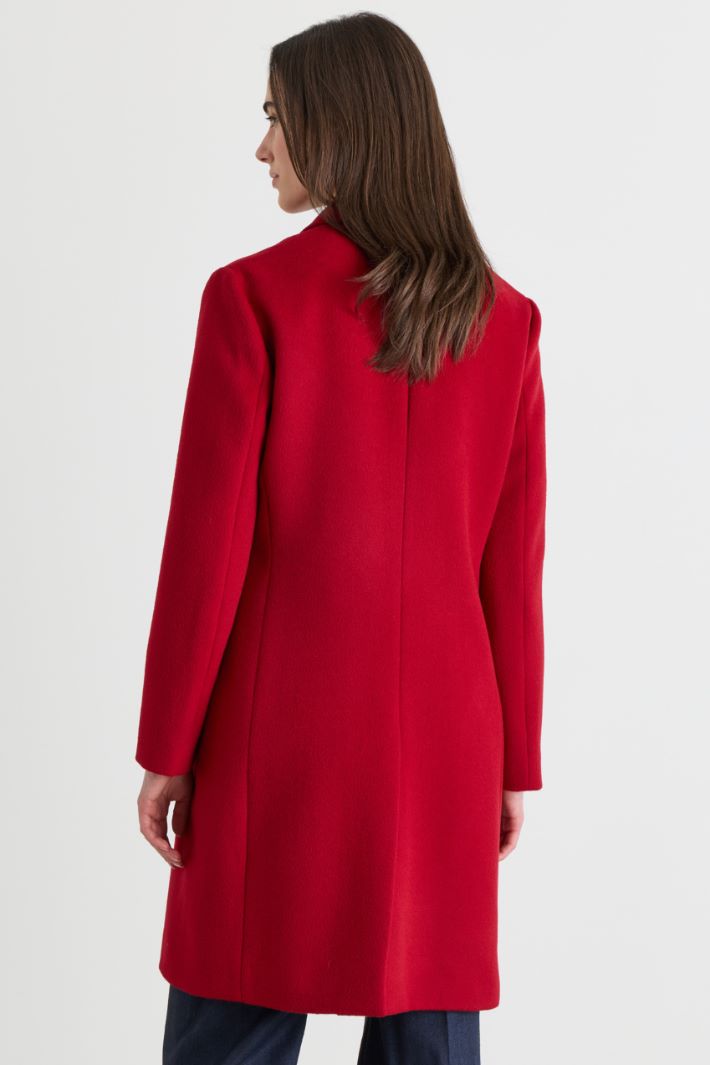 Cappotto in double aderente - ROSSO - Intrend - 4