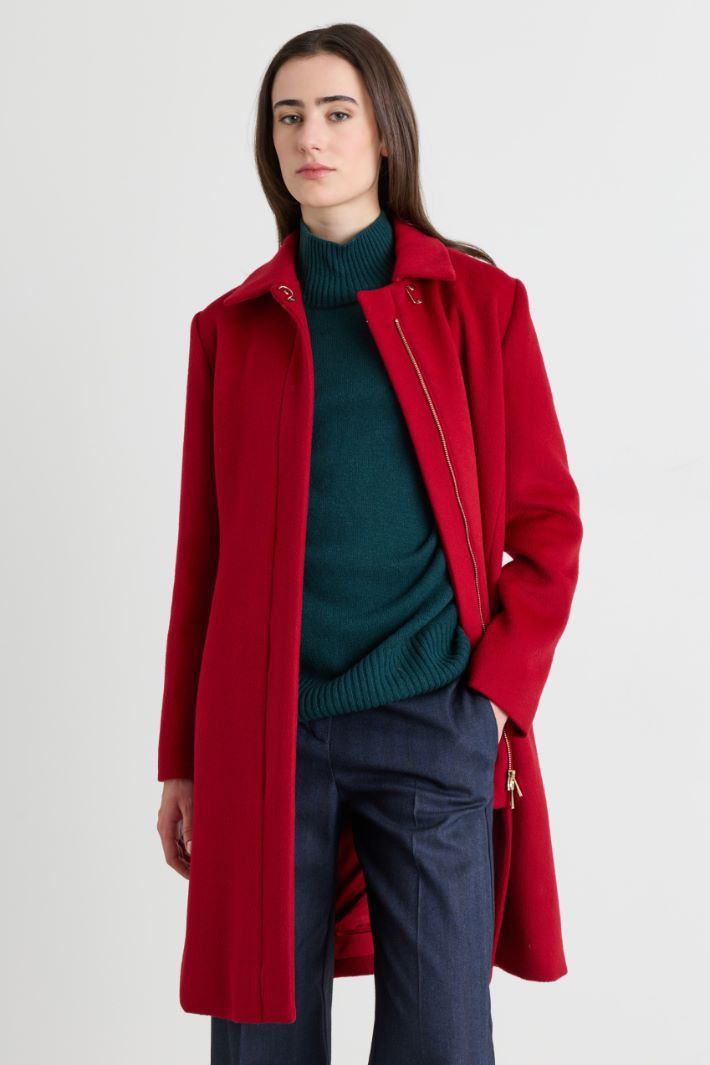 Cappotto in double aderente - ROSSO - Intrend - 2