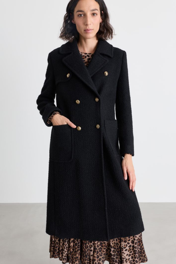 Abrigo de bouclé - NEGRO - Intrend - 2