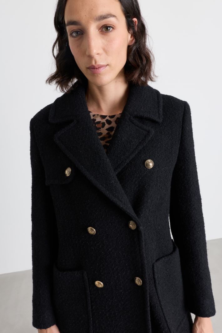 Abrigo de bouclé - NEGRO - Intrend - 3