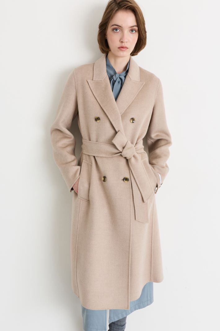 Manteau à revers en pointe - BEIGE - Intrend - 2