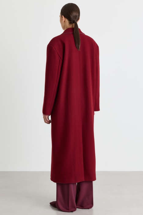 Cappotto doppiopetto oversize in lana
