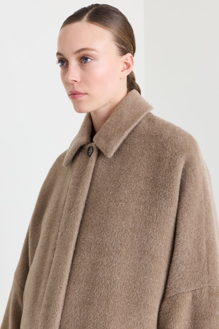 Cocoon coat - CAMEL - Intrend - 3