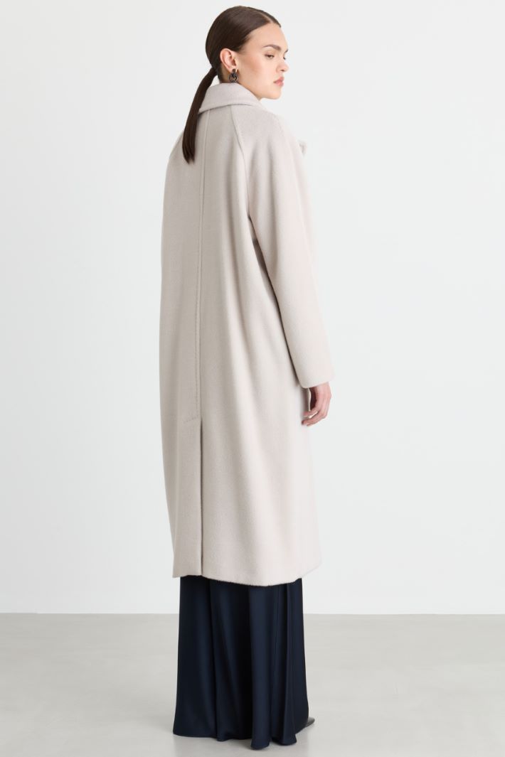 Cappotto doppiopetto in beaver - BIANCO - Intrend - 4