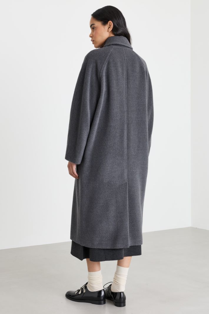 Cappotto doppiopetto in beaver - GRIGIO - Intrend - 4