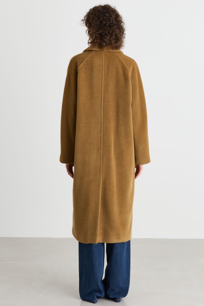 Cappotto doppiopetto in beaver - CAMMELLO - Intrend - 4