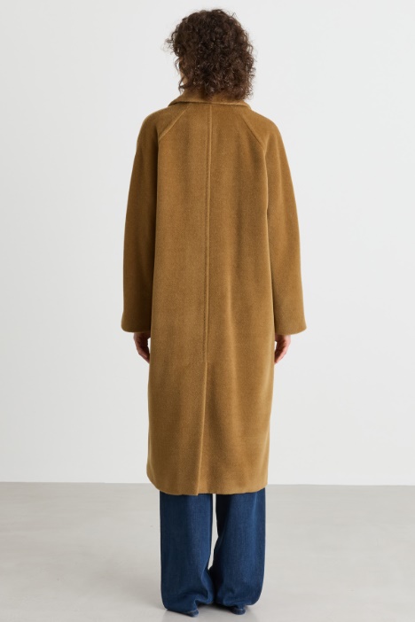 Cappotto doppiopetto in beaver di pura lana