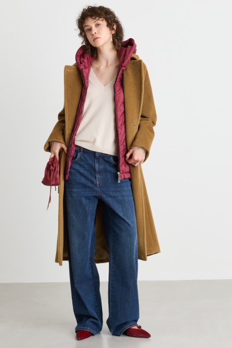 Manteau croisé en drap castor - Intrend