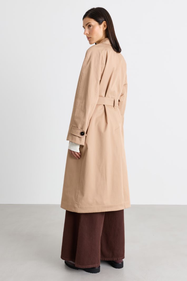 Trench en gabardine stretch - CHAMEAU - Intrend - 5