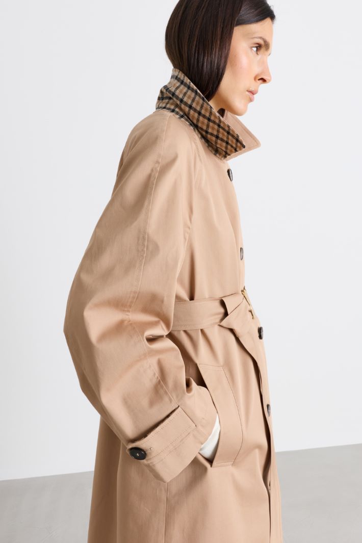 Trench en gabardine stretch - CHAMEAU - Intrend - 4