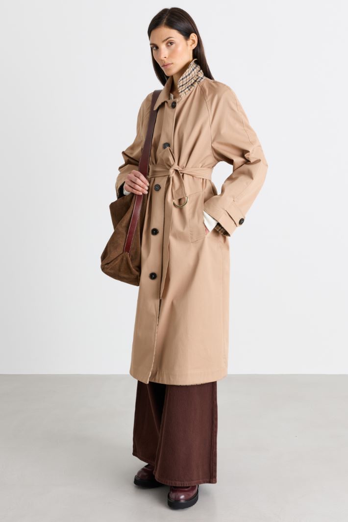 Trench en gabardine stretch - CHAMEAU - Intrend