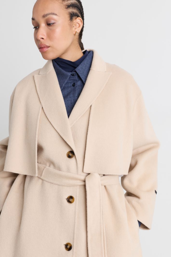 Cappotto e gilet lungo in double - BEIGE - Intrend - 3