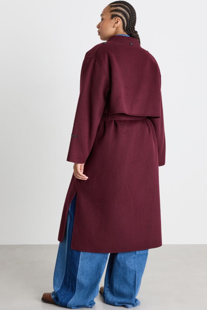 Cappotto e gilet lungo in double - BORDEAUX - Intrend - 5