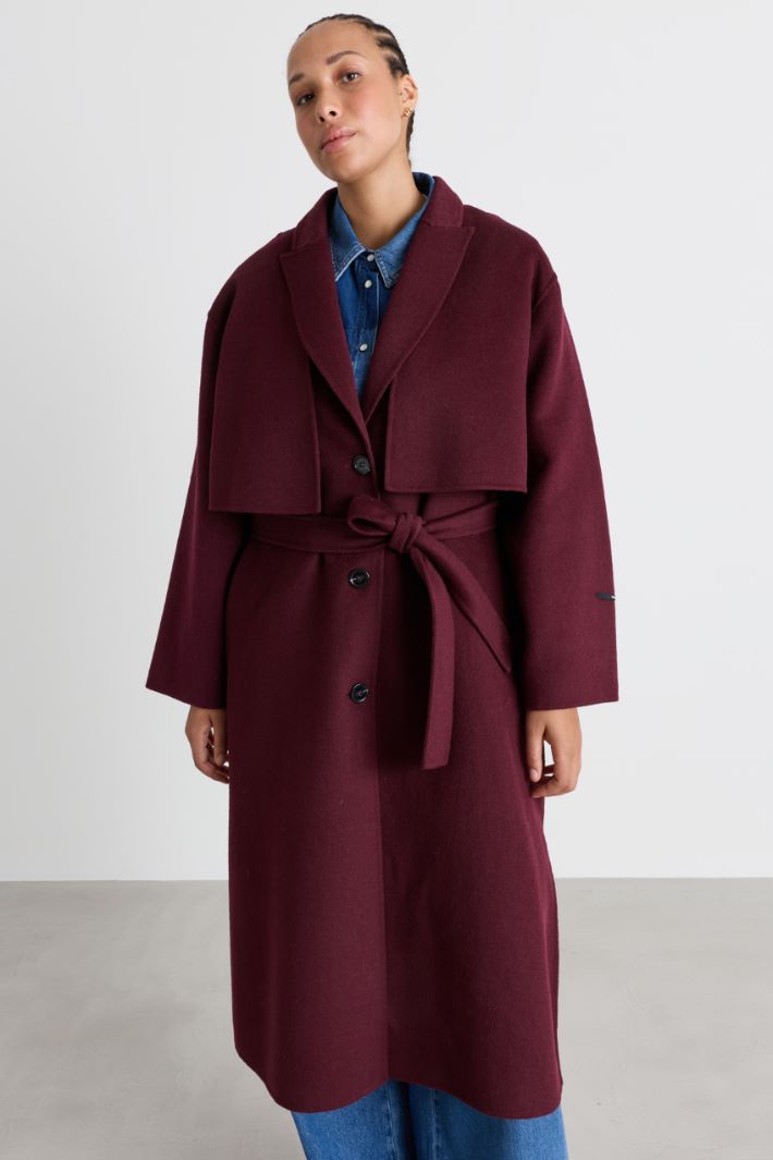 Cappotto e gilet lungo in double - BORDEAUX - Intrend - 2