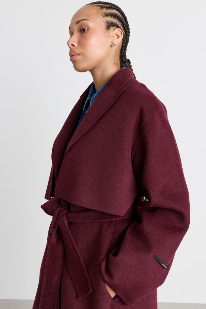 Cappotto e gilet lungo in double - BORDEAUX - Intrend - 3