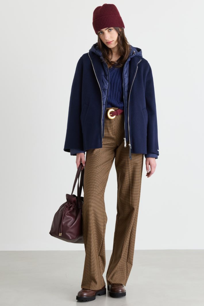 Cappotto corto con imbottitura staccabile - BLU - Intrend