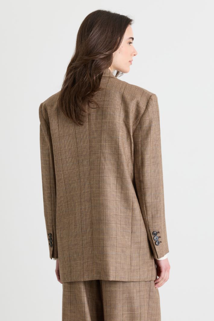 Double-breasted blazer - BROWN - Intrend - 4