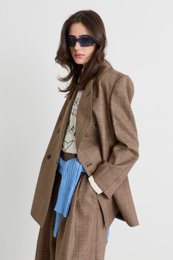 Double-breasted blazer - BROWN - Intrend - 2