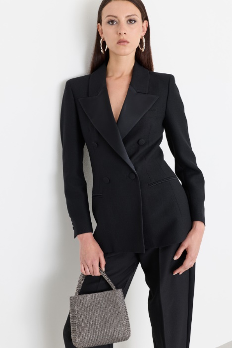 Double-breasted sablé blazer - Intrend