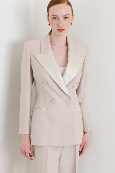 Double-breasted sablé blazer - Intrend