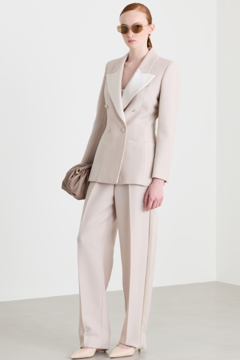 Blazer cruzado de sablé - Intrend