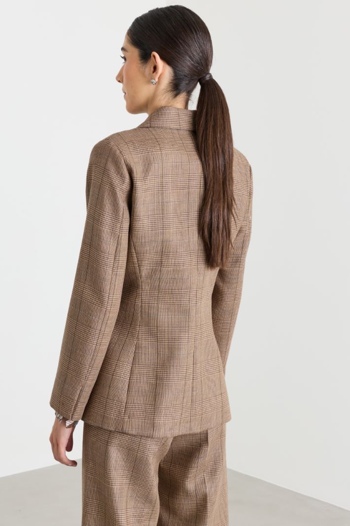 Slim-fit patch pocket jacket - BROWN - Intrend - 4