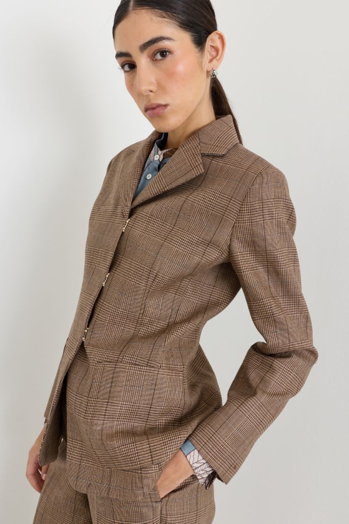 Slim-fit patch pocket jacket - BROWN - Intrend - 2