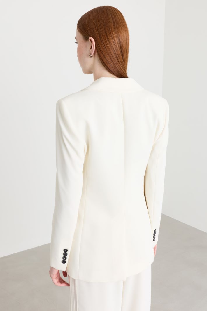 Single-Button Blazer - WHITE - Intrend - 4