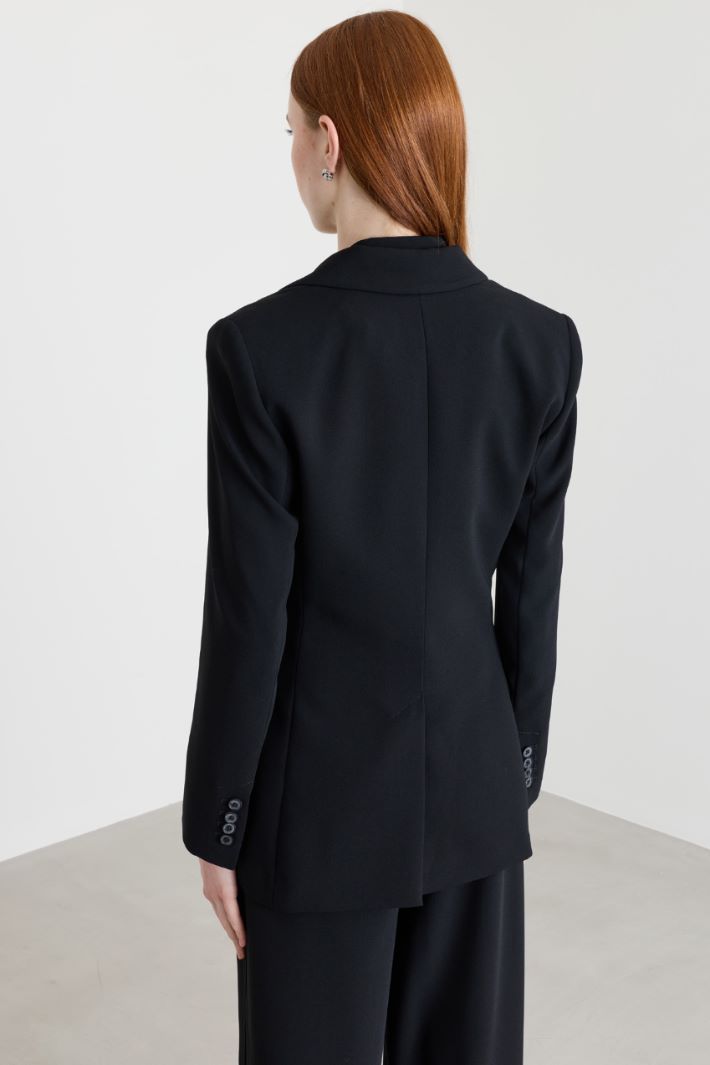 Single-Button Blazer - BLACK - Intrend - 4